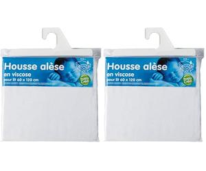 babyCalin - Housse alèse en Viscose 60x120 cm (Lot de 2)