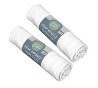 BabyCalin - Lot de 2 draps housse 70x140x17cm Blanc/Blanc certifié OEKO-TEX