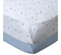 BabyCalin - Lot de 2 draps housse 70x140x17cm Etoile bleue certifié OEKO-TEX