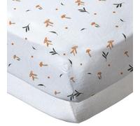 BabyCalin - Lot DE 2 DRAPS Housse White Forest/Blanc certifié Oeko-TEX