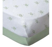 Lot DE 2 DRAPS Housse MONTGOLFIERES/Vert Amande