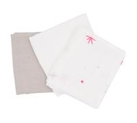 BABYCALIN Lot de 3 langes Etoile - Gris et blanc - 70 x 70 cm