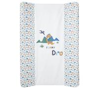 Babycalin - Matelas à langer bébé Standard Premium Funny Dino - Matelas à langer épais 50x70 cm - Confort maximum - Bords réhaussés - Matelas imperméable en PVC pour table à langer bébé - 0 à 11 kg