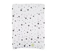 babyCalin Matelas à Langer Luxe Blanc Etoile gris anthracite 50x70 cm