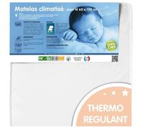 BABYCALIN Matelas Bébé Climatisé 60x120x12 cm - Traité Biome 20 kg/m3