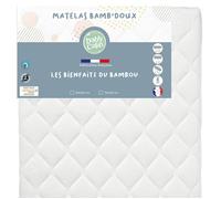 BABYCALIN Matelas de lit 18 Kg/m3 déhoussable Viscose bambou 60x120x10cm
