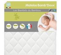 BABYCALIN Matelas de lit 18 Kg/m3 déhoussable Viscose bambou 60x120x10cm