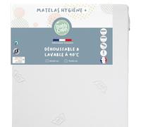 BABYCALIN - Matelas hygiène déhoussable lit bébé 60 x 120 cm - 100% polyuréthane - Blanc Blanc G