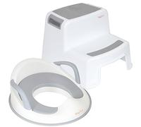 Babycurls Siège d'apprentissage des toilettes pour tout-petits avec poignées et double marchepied antidérapant - Ajustement sûr, surface antidérapante et design portable léger pour un apprentissage de