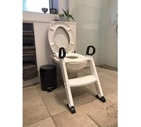 BabyDan 7810-01-1 Potty Training Toilet Seat Anti-Slip, Sturdy(Up To 75kg), Includes Foldable Step Stool For Toilet Height 36-43cm, PVC FREE. White