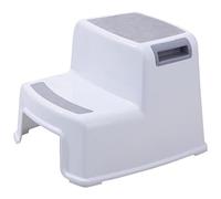 BabyDan 7812-20 Two Step Stepstool Anti Slip - PVC FREE- White/Grey