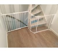 BabyDan Flex Barrière de Sécurité Escalier et Porte 120 cm & BabyDan FlexiFit Barrière de Sécurité Escalier et Porte 62 - 105 cm Noir