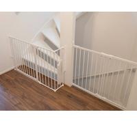BabyDan Flex Barrière de Sécurité Escalier et Porte 133 cm & BabyDan FlexiFit Barrière de Sécurité Escalier et Porte 62 - 105 cm Blanc