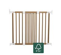 BabyDan Flexi Fit Grille de Protection pour escalier en Bois certifié TÜV/GS 69-106,5 cm Couleur : Naturel/Blanc