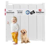 BabyDan Guard Me, barrière d'escalier auto-rétractable, convient aux ouvertures de 55 à 89 cm, blanche, fabriquée au Danemark - Barrière pour bébés (Barrière pour chiens)