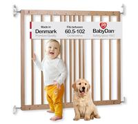 BabyDan Multidan Barrière de sécurité extensible en bois de hêtre, 60,5 à 102 cm, à visser