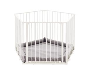 BabyDan Park A Kid / Parc Pliable Pentagonal + Coussin Blanc