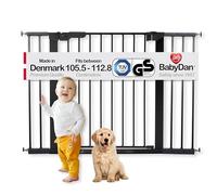 BabyDan Premier Barrière à Fixation par Pression pour Porte/Escalier, Noir, 105,5 - 112,8 cm