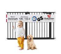BabyDan Premier, Extra Large Monté sur Pression Stair Gate, 126-132,2 cm, Barrière pour bébé/Barrière de sécurité, Métal, Noir, Fabriqué au Danemark - (Pet Gate/Barrière pour chien)