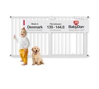 BabyDan - Premier, Extra Large Monté sur Pression Stair Gate, 99-106. 3 Cm, Barrière pour Bébé-Barrière de Sécurité, Métal, Blanc, Fabriqué au Danemark, Pet Gate-Barrière pour Chien