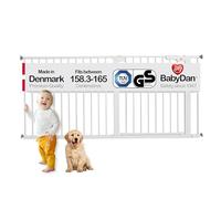 BabyDan Premier, Extra Large Monté sur Pression Stair Gate, 158,3-165 cm, Barrière pour bébé/Barrière de sécurité, Métal, Blanc, Fabriqué au Danemark - (Pet Gate/Barrière pour chien)