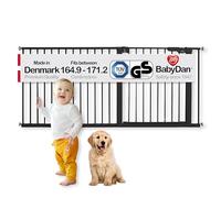 BabyDan Premier, Extra Large Monté sur Pression Stair Gate, 164,9-171,2 cm, Barrière pour bébé/Barrière de sécurité, Métal, Noir, Fabriqué au Danemark - (Pet Gate/Barrière pour chien)