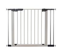 BabyDan Premier Grille de porte/portail d'escalier à fixer 92,5 à 99,8 cm - Fabriquée au Danemark + certifiée TÜV/GS - Couleur : argent/noir