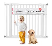 BabyDan Swing Shut, Barrière pour bébé monté sur pression, 77,3-97,1 cm, Barrière pour bébé/Barrière de sécurité, Blanc, Fabriqué au Danemark - (Barrière pour animaux/Barrière pour chien)