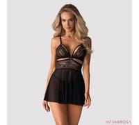 Babydoll Sexy + String Obsessive 838-BAB-1 Noir