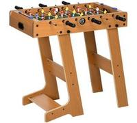 Babyfoot pliable - 18 joueurs, 2 ballons, 3 + 3 poignées, compteur - dim. 69 x 37 x 70 cm - MDF coloris bois