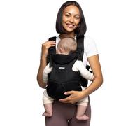 BABYGO® AirMesh™ Porte-bébé avec bavoir intégré | de 0 à 18 mois | Technologie AirMesh™ réglable, légère et respirante | Noir