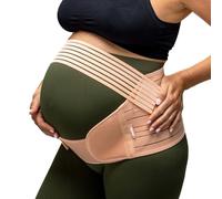 BABYGO Ceinture de soutien de grossesse 4 en 1 pour maternité et post-partum - Soulage les douleurs du dos, du pelvien, des hanches, SPD et PGP >> Livre de grossesse de 40 pages inclus pour la
