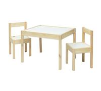 BabyGo Ensemble de table 2 en 1 avec deux chaises - Nature - 9251