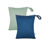 babygoal Sac étanche pour maillot de bain, sac étanche pour voyage, stockage des aliments, poussette, garderie, couches de bébé, yoga, plage, piscine, vêtements humides, Vert haricot et bleu lac, Sac