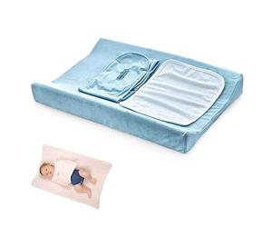 BabyJem 1112192 Matelas à langer avec fonction emmaillotage Bleu