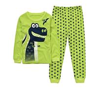Babylike “ Dinosaure ”Pyjama Deux-pièce, graçons et Filles, 100% de Coton (Groupe d’âge : 2-10 Ans)(Gros Yeux,3-4 Ans)