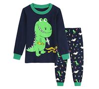 Babylike Ensemble De Pyjamas Paquet de 2-Garçon 100% de Coton (Groupe d’âge : 2-10 Ans) 2-Piece Pajama Set Bébé Garçon(Dinosaure Vert,4-5 Ans)