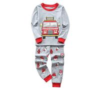 Babylike Ensemble De Pyjamas Paquet de 2-Garçon 100% de Coton (Groupe d’âge : 2-10 Ans) 2-Piece Pajama Set Bébé Garçon(Camion Rouge,5-6 Ans)