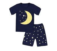 Babylike Pyjama ete Garcon, Pyjama Court de Dinosaure Lune Tracteur etc. Pyjama Deux-pièce, graçons et Filles, 100% de Coton (Groupe d’âge : 2-11 Ans)