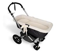 Babyline Couvre-nacelle en Mousseline 100% Coton + Couvre-lit + Oreiller en Mousseline 100% Accessoires Set 3 pièces. Fabriqué en Espagne. Hypoallergénique, Respirant, hyperdoux (Beige)