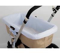 Babyline Fucace Housse pour nacelle hypoallergénique et douce. Respirant. Cuvette. Housse pour nacelle intérieure. 100 % fabrication espagnole (bleu ciel bébé piqué), couleur bleu ciel bébé, 90 x 40 cm