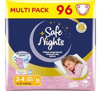 Babylino Safe Nights Girl, Culotte de Nuit Absorbante pour Fille 3-4 ans (12-22kg), 96 Culottes