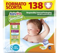 Babylino Sensitive Couches pour jeunes enfants taille 2, Mini (3-6kg), 138 pièces