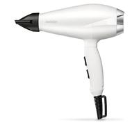 BaByliss Sèche-cheveux Speed Pro 2000 Sèche cheveux 2000W Moteur Professionnel AC Fabriqué en Italie Léger Technologie Ionique Anti-Frisottis 3 réglages température 2 réglages vitesses Blanc 6704WE