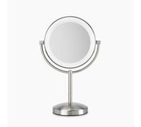 BaByliss 9437E Miroir de courtoisie sur pied rond en acier inoxydable