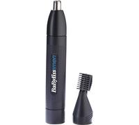 BaByliss E652E Tondeuse nez/oreilles, Tête détachable et lavable, Piles, Noir