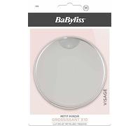 Babyliss - Miroir grossissant X10 - Miroir Petit Format - Lumière et Ventouse intégrées - Fixation Facile - Lot de 1