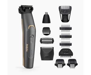 BaByliss - MT987E - Tondeuse multi-usages Graphite Precision 12 en 1- Sans fil - Lame en graphite ultra-durable - Waterproof - Pour entretenir visage et corps avec un seul appareil