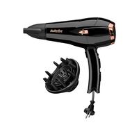 BaByliss Sèche-cheveux Cordkeeper - Sèche-cheveux puissant de 2000W avec 1,65m cordon rétractable, Technologie ionique anti-frisottis, 3 réglages de température et 2 réglages de vitesse, Noir, D373E