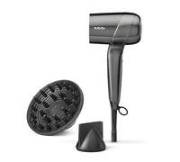 BaByliss Sèche-cheveux Titanium Shine D6200DE – Diffuseur, ionique, 3 temp/3 vit – Argenté